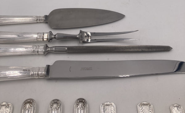 Garrard & Co. Sterling Silver 170-Piece Flatware Set in Shell & Thread Pattern