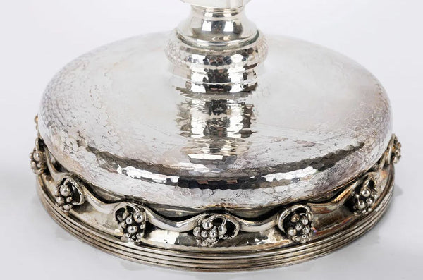 Georg Jensen Style Sterling Silver Unique Hammered Menorah