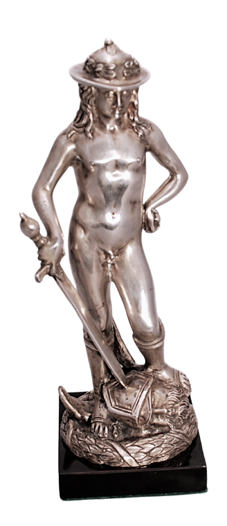 Silver Statue of David after Donatello