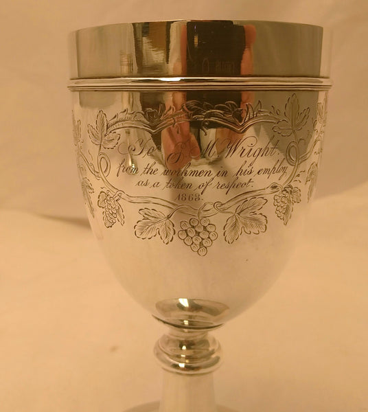 Early American Coin Silver Goblet