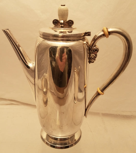 3-Piece International Sterling Silver Bachelor Tea / Coffee Set in Art Moderne Style