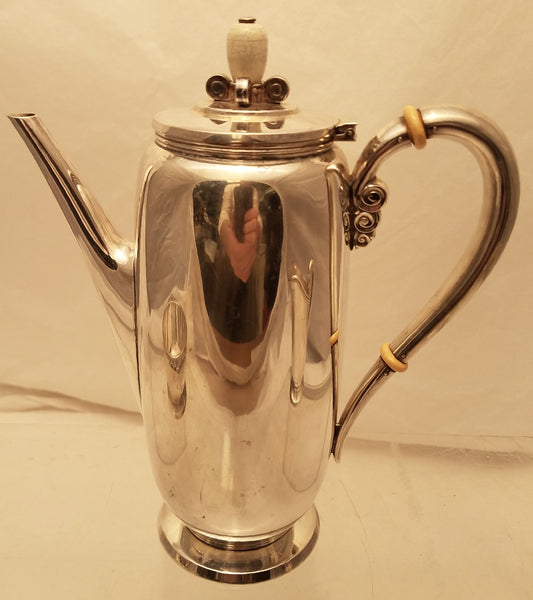 3-Piece International Sterling Silver Bachelor Tea / Coffee Set in Art Moderne Style