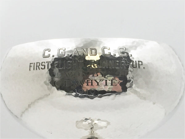 Shreve & Co. Hand Hammered Sterling Silver Goblet / Trophy in Art Deco Style