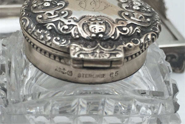 Gorham Sterling Silver 1886 Table Top Double Inkwell