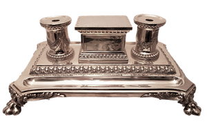 Wilkinson & Co Sterling Silver Table Top Double Inkwell