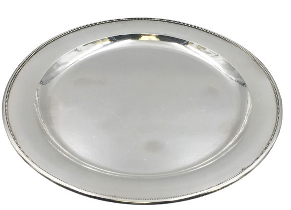 Georg Jensen Hammered Sterling Silver Platter / Tray/ Plate in Pattern 210C