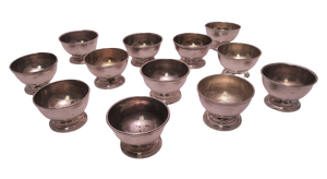 Twelve Tiffany & Co. Salt Cellars in Sterling Silver With Gold Wash