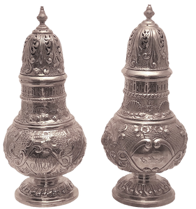 Set of 2 Sterling Silver Sugar / Muffineer Shaker