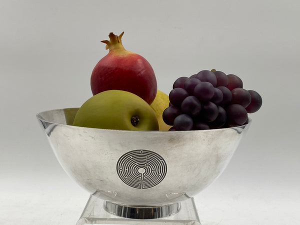 Tiffany & Co. Sterling Silver Footed Bowl/Centerpiece with Rare Medallion