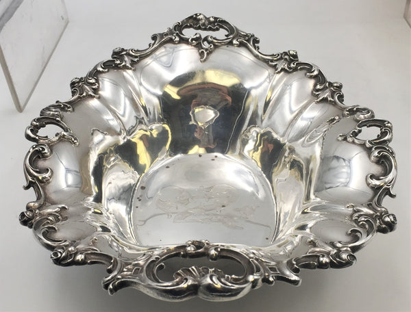 Pair of Wallace Sterling Silver Centerpieces Bowls Possibly in Grande Baroque Pattern