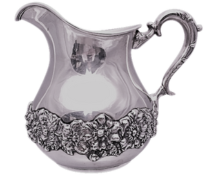 Sterling Silver Pitcher With Floral Decoration by Hamilton & Diesinger