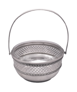Continental Silver Pierced Bridal Basket / Bowl