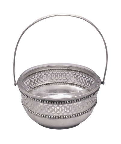 Continental Silver Pierced Bridal Basket / Bowl