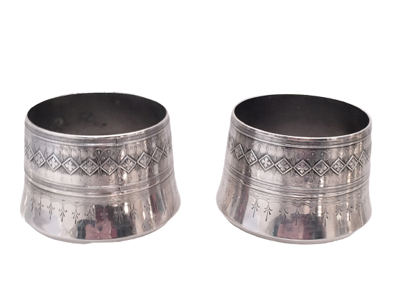 Pair of Whiting & Co Sterling Silver Planters / Vases