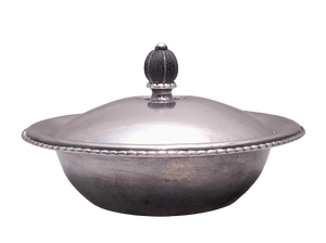 Georg Jensen Sterling Silver Covered Dish Bowl in Rope Pattern 290A