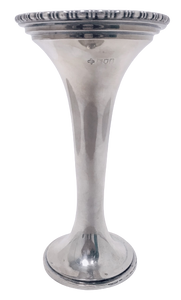 George V Silver Trumpet Vase