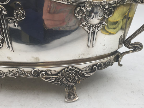 Continental Austrian Silver Centerpiece Bowl in Art Nouveau Style