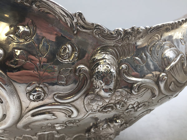 Continental Silver Centerpiece Bowl With Cherubs