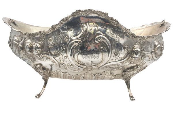 Continental Silver Centerpiece Bowl With Cherubs