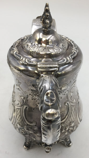 American Coin Silver Tea Pot and Bowl by W. Gale