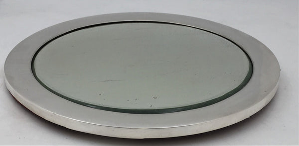 Tiffany & Co. 1909 Sterling Silver Mirrored Platter in Art Deco Style