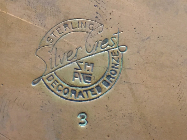 Mixed Metal Bronze and Sterling Silver Presentation/ Humidor Box in Art Deco Style