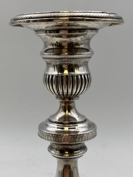 Pair of 19th Century Latin American Sterling Silver Candlesticks