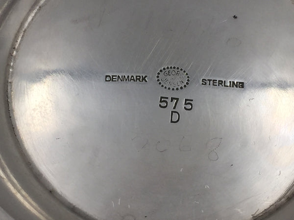 Georg Jensen Sterling Silver Hand Hammered Mint Dish Bowl 575D