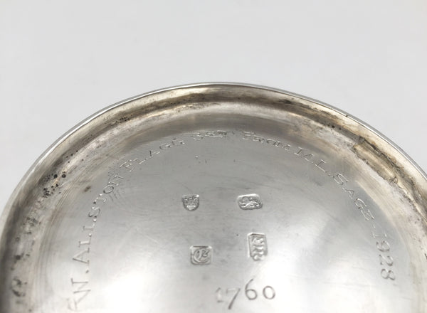 English Sterling Silver Georgian 1760 Cup from Collection of Former Governor of the New York Stock Exchange