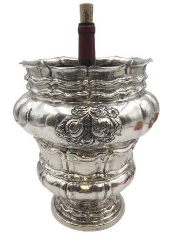 Monumental Continental Silver Wine Cooler / Vase