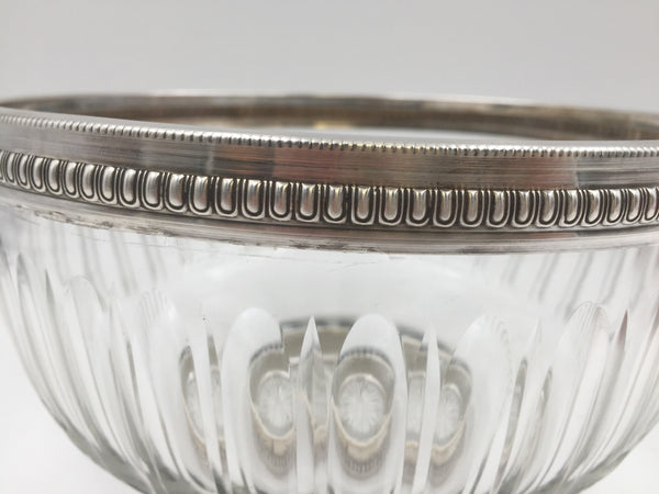 Continental Silver and Glass Centerpiece Bowl
