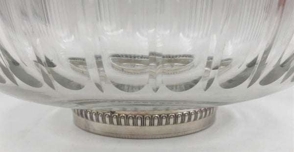 Continental Silver and Glass Centerpiece Bowl