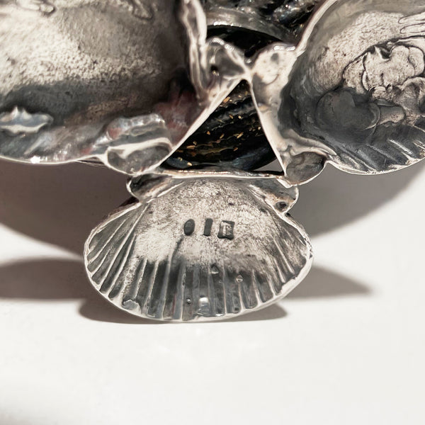 Pair of Italian Silver Shell-Form Dishes Open Salts