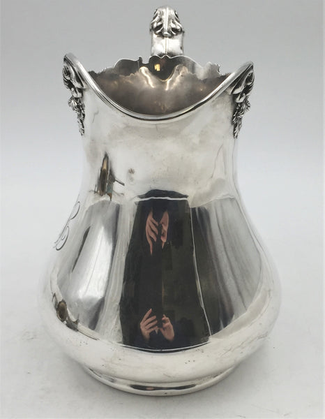 Black, Starr & Frost Sterling Silver Pitcher Jug in Art Nouveau Style with Dimensional Flowers