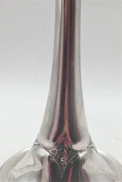 German Continental Silver and Onyx Monumental Trophy in Art Deco Style