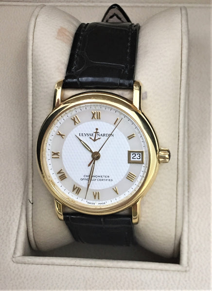 Ulysse Nardin 18k Gold Automatic Chronometer San Marco Watch #131-88 6012