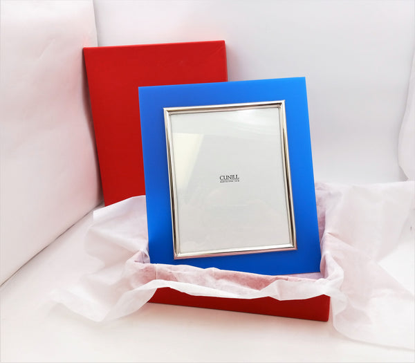 Modern Silver & Blue (Possibly) Bakelite 8 x 10 Frame-Brand New in Original Box