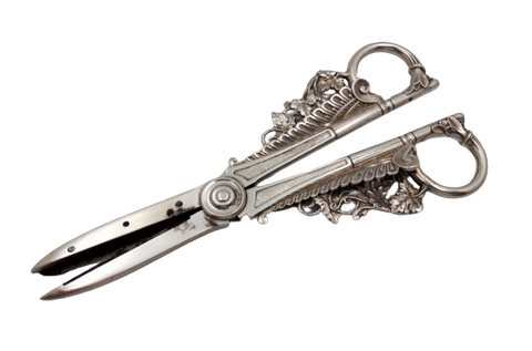 Aesthetic Ornate Grape Shears -- Sterling Silver by Gorham Silversmiths, Circa 1870