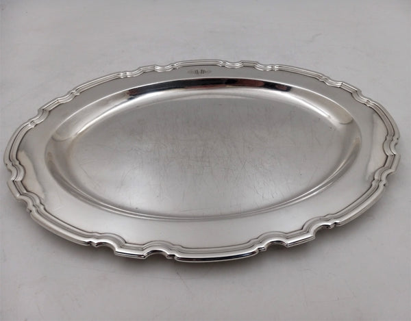 Tiffany & Co. Sterling Silver 1924 Platter Tray in Hampton Pattern & in Art Deco Style