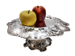 Reed & Barton Sterling Silver Compote in Art Nouveau Style Les Cinq Fleurs