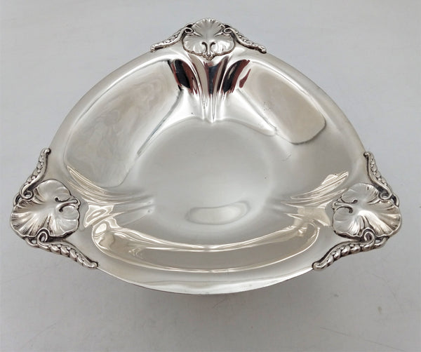 International Sterling Silver Centerpiece Dish Stand in Mid-Century Modern Jensen Style