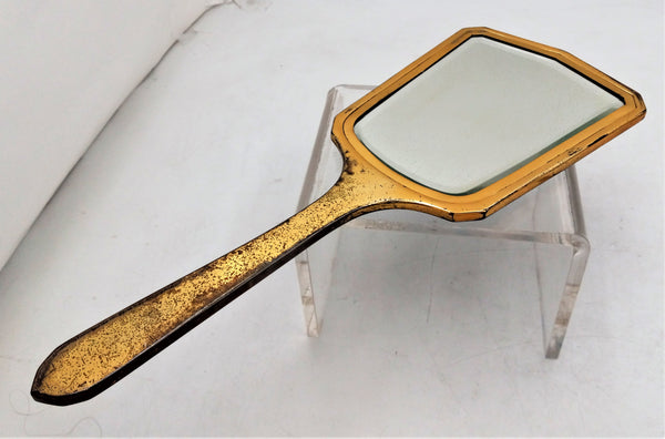 3-Piece Brush & Mirror Set With Hand-Wrought Silver Handles & Enamel Inlay, Circa 1910