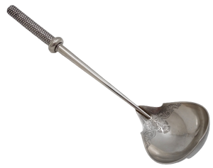 Rare Gorham Sterling Silver Monumental 14'' 19th Century Soup / Punch Ladle