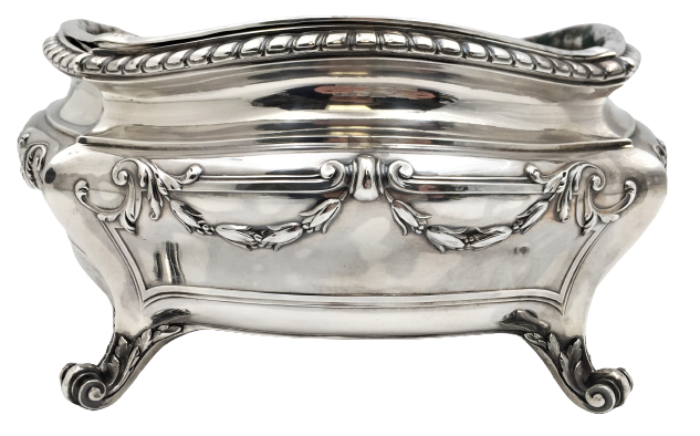 Tetard French 950 Silver Early 20th Century Centerpiece Bowl in Rococo Style