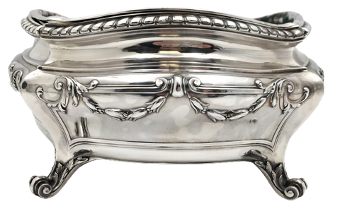 Tetard French 950 Silver Early 20th Century Centerpiece Bowl in Rococo Style