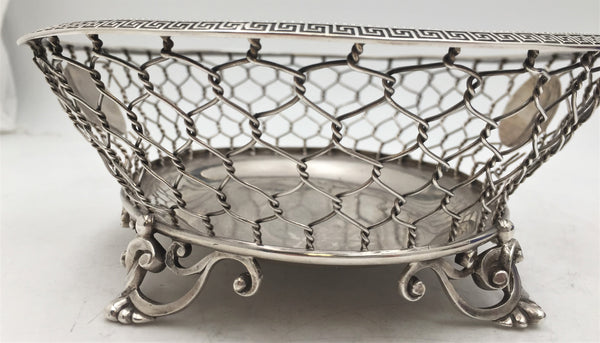 W. Gale Coin Silver Fishnet Bowl from 1856