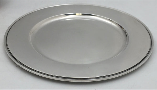 Georg Jensen Sterling Silver Charger / Plate in Pyramid Pattern #600Y from 1910s/20s