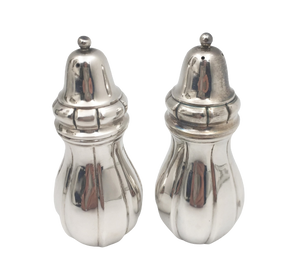 Pair of Tiffany & Co. Danish Sterling Silver Salt & Pepper Shakers in Mid-Century Modern Style
