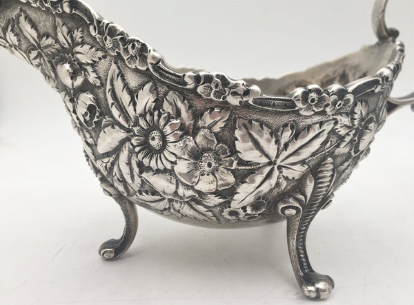 S. Kirk & Son Sterling Silver Set of 2 Sauce Boats in Repousse Pattern