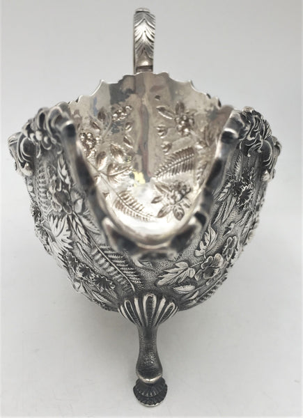 S. Kirk & Son Sterling Silver Set of 2 Sauce Boats in Repousse Pattern